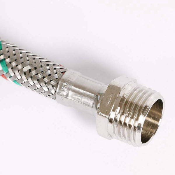 Подводка гибкая Uni-Fitt 800 мм 1/2" НВ DN 8 оплётка из нерж. стали (501S2008) Подводка гибкая Uni-Fitt 800 мм 1/2" НВ DN 8 оплётка из нерж. стали (501S2008)