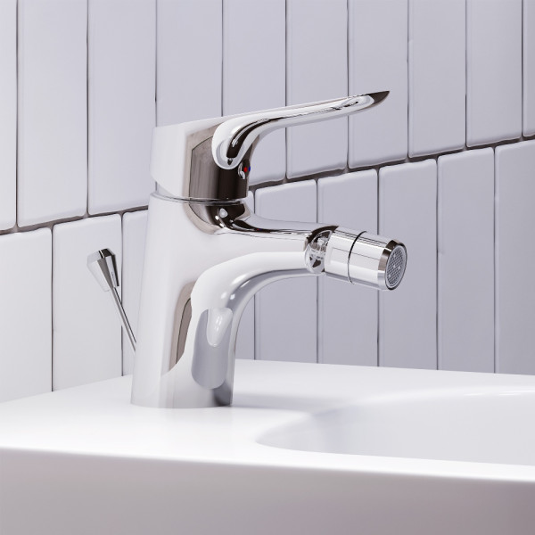 Смеситель для биде Damixa Jupiter с донным клапаном хром (770240000) Смеситель для биде Damixa Jupiter с донным клапаном хром (770240000)