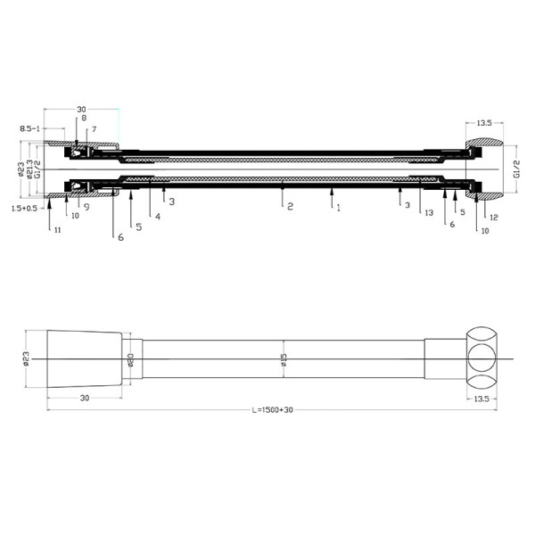 Шланг душевой Melodia Wonder Silicone Anti-Twist d15,L150 черн/белый (MKP34449BLpi) Шланг душевой Melodia Wonder Silicone Anti-Twist d15,L150 черн/белый (MKP34449BLpi)