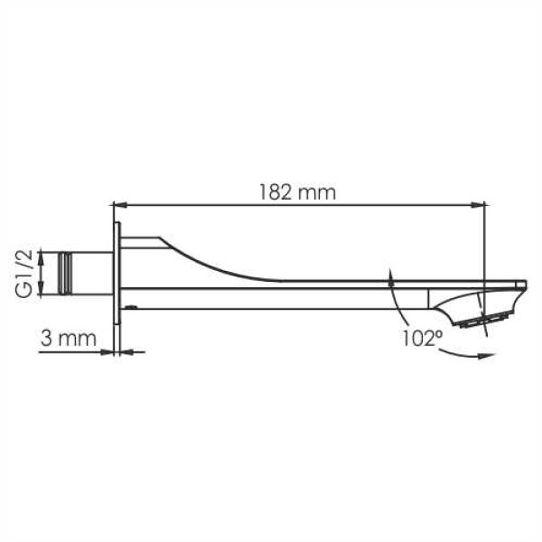 Излив WasserKRAFT черный глянцевый (A175) Излив WasserKRAFT черный глянцевый (A175)