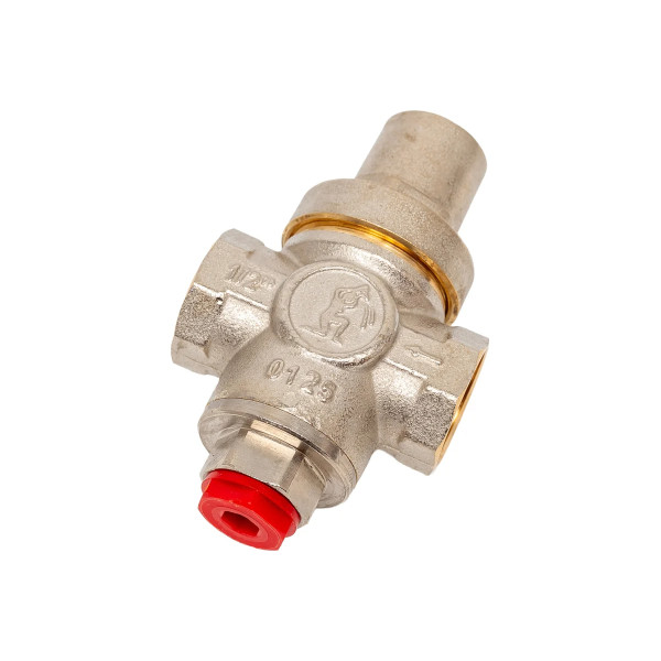 Редуктор давления 1/2" (1,0-5,5 бар) с отверстием под манометр (поршневой) никель Giacomini (GIA R153CX003)