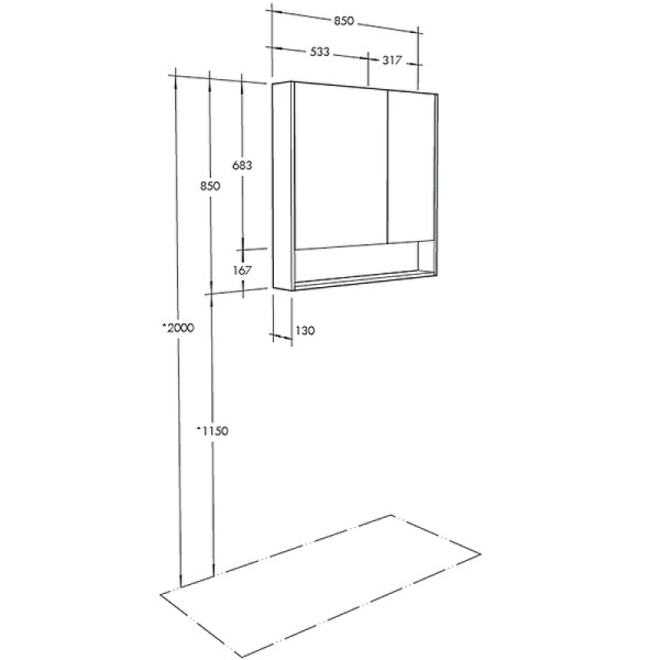 Шкаф зеркальный Aquaton Сканди 90 Белый (1A252302SD010)