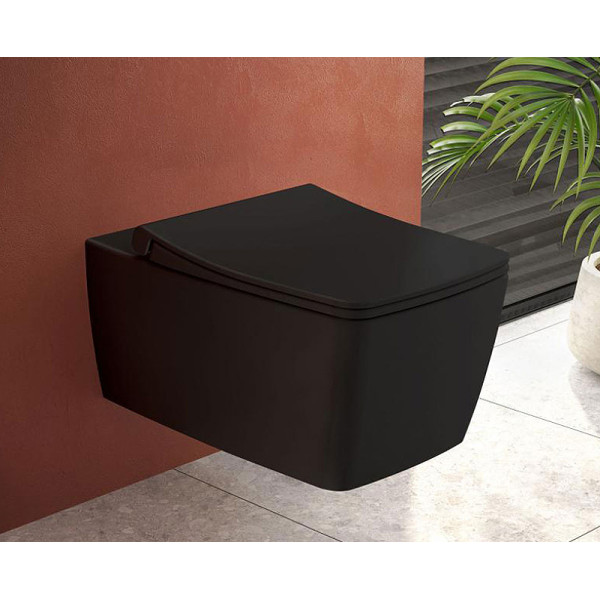 Унитаз подвесной Vitra Metropole матовый чёрный (7672B083-0101)