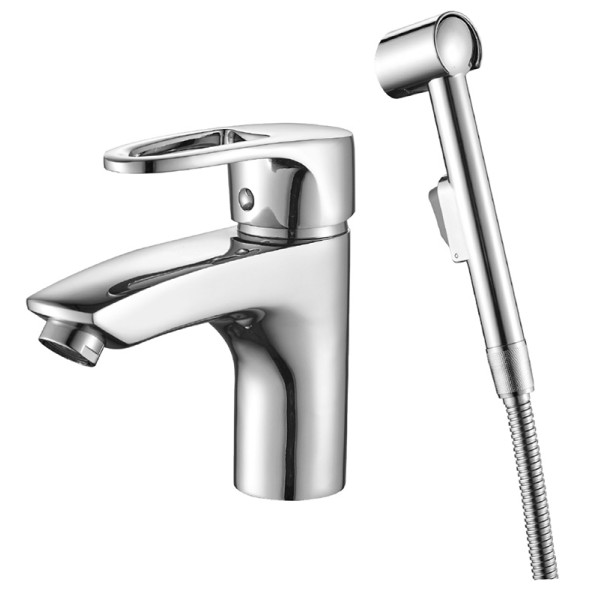 Смеситель для раковины с гиг. душем Decoroom DR70 хром (DR70015) Смеситель для раковины с гиг. душем Decoroom DR70 хром (DR70015)