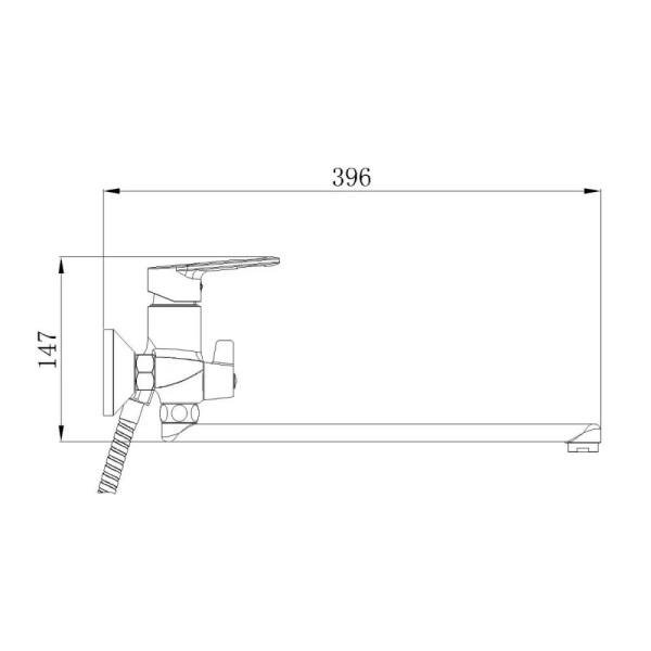 Смеситель для ванны и душа Aquanika Basic хром (AQB1736CR)