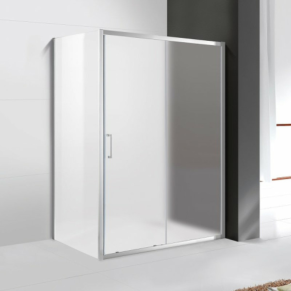 Душевой уголок Cezares Molveno 150x90x195 стекло матовое, профиль хром (MOLVENO-AH-11-150/90-P-Cr)