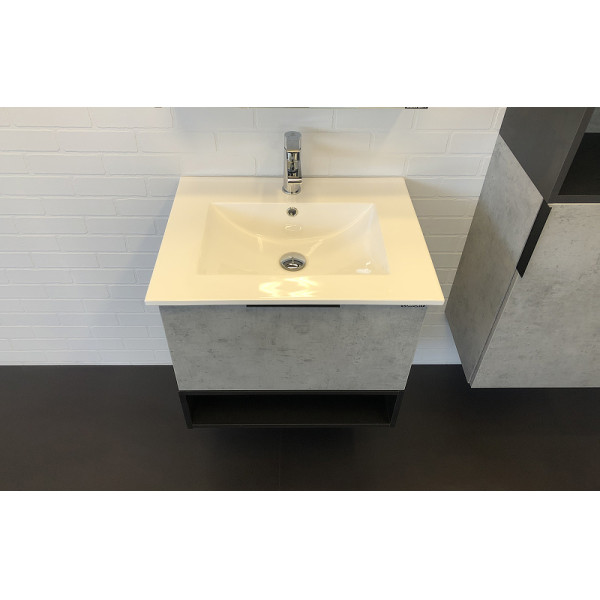 Тумба подвесная с раковиной Comforty Франкфурт 600x460x560 дуб светлый (00-00004332) Тумба подвесная с раковиной Comforty Франкфурт 600x460x560 дуб светлый (00-00004332)