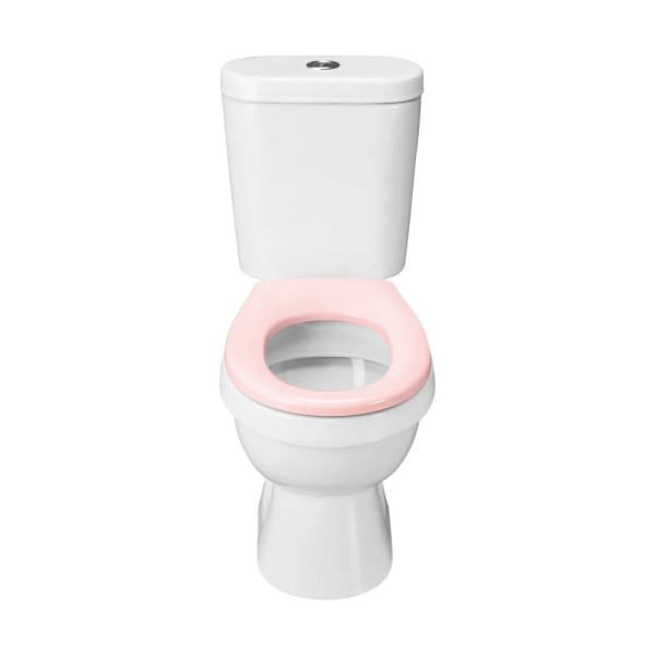 Унитаз-компакт детский Santek Каспер арматура стандарт: 1-реж с сиденьем розовым полипропилен белый (1WH501847)