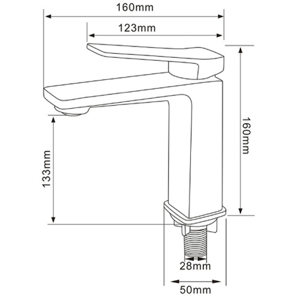 Смеситель для раковины Comforty черный (FC071A-CMT)
