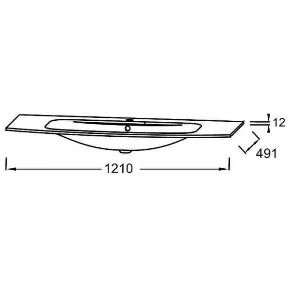 Раковина встраиваемая Jacob Delafon Nona 121x49,1 белая (EB1886RU-DE1)