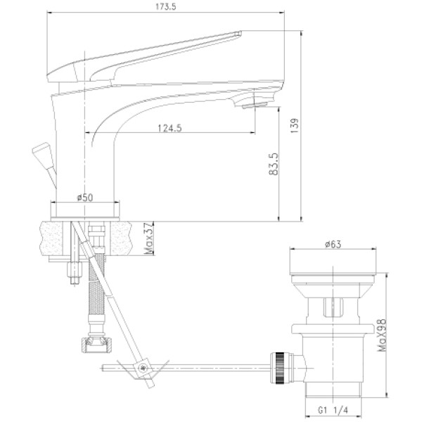 Смеситель для раковины Lemark Allegro (LM5906CW)