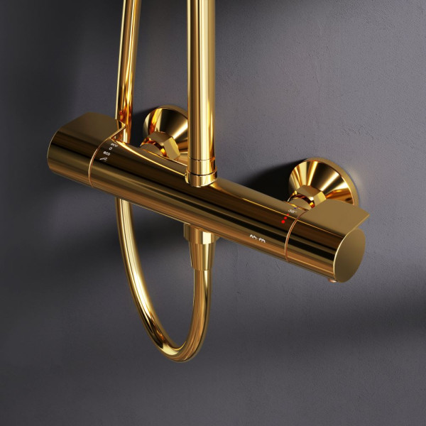 Душевая система AM.PM X-Joy с душевым набором золото (F0785A499)