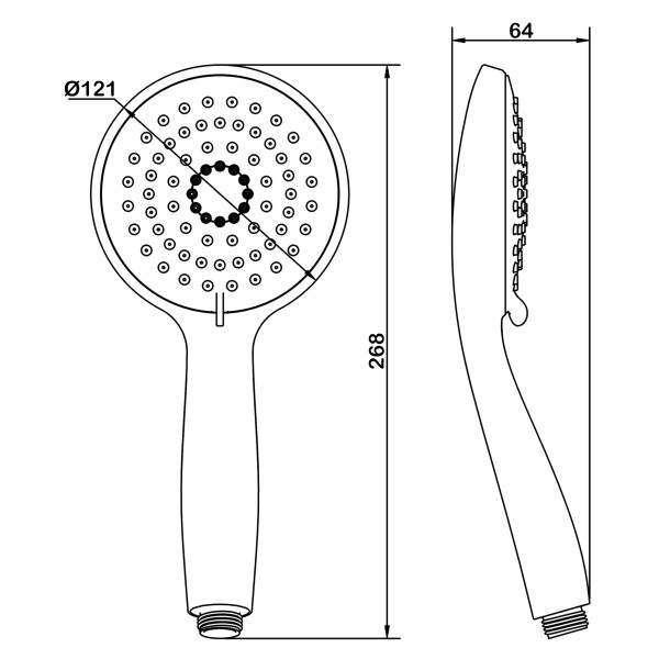 Душевая лейка Swedbe Calypso с 3D 3 режима серая (5016G1)