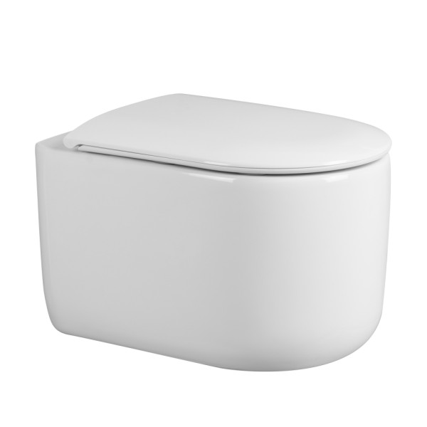 Унитаз подвесной Abber Bequem 355x500x300 белый (AC1129)