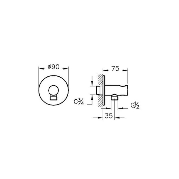 Душевая система Vitra Origin хром (A49266EXP)