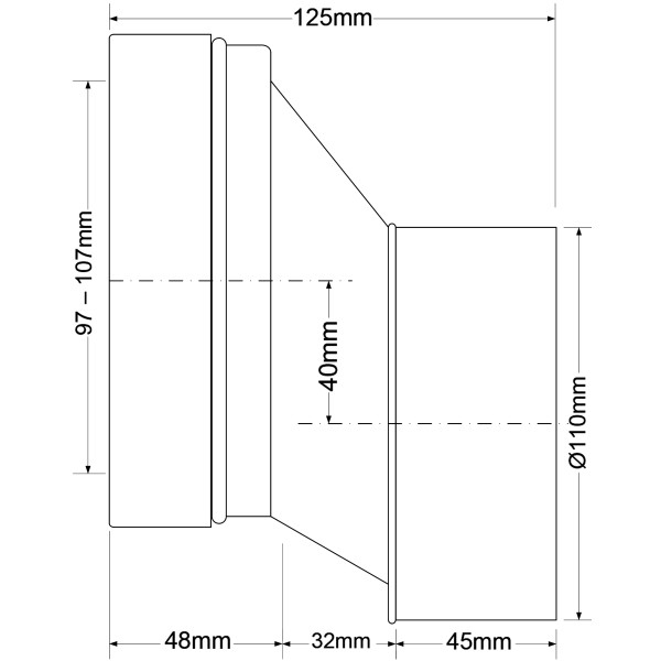 Отвод для унитаза эксцентрический McAlpine (смещение 40 мм. гл.конец) (MRWC6) Отвод для унитаза эксцентрический McAlpine (смещение 40 мм. гл.конец) (MRWC6)