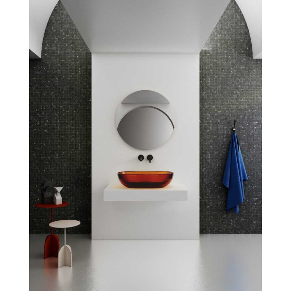 Раковина накладная ABBER Kristall 60x40 коричневая (AT2805Opal) Раковина накладная ABBER Kristall 60x40 коричневая (AT2805Opal)