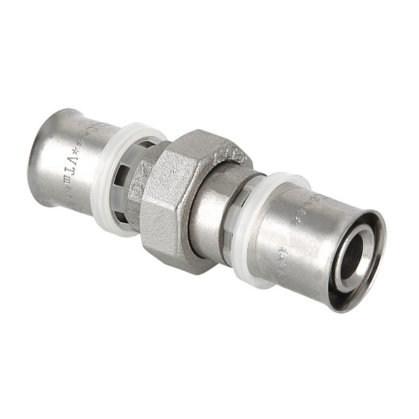 Соединение прямое 26*26 разъемное Valtec (пресс, никель) (VTm.263.N.002626) Соединение прямое 26*26 разъемное Valtec (пресс, никель) (VTm.263.N.002626)