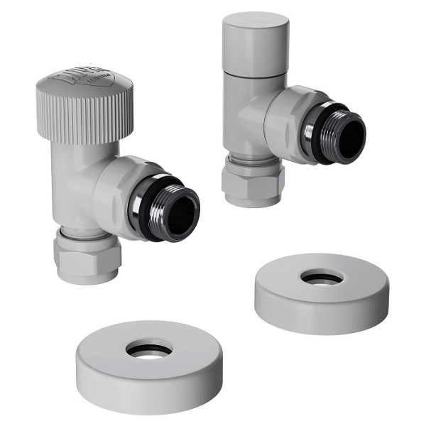 Комплект термостатический угловой 1/2"х15 мм Royal Thermo Design Pro М30х1,5 (Белый) (RATVXU11215WH) Комплект термостатический угловой 1/2"х15 мм Royal Thermo Design Pro М30х1,5 (Белый) (RATVXU11215WH)