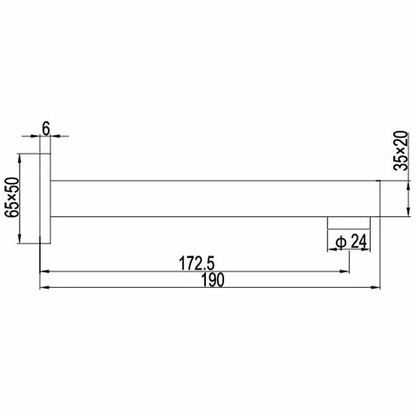 Излив RGW SP-149 190x50 хром (21140949-01)