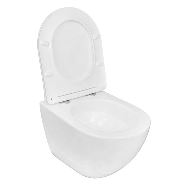 Унитаз подвесной Trevi безободковый с сидением микролифт 495x360x385 (AZ-0093UQ3) Унитаз подвесной Trevi безободковый с сидением микролифт 495x360x385 (AZ-0093UQ3)