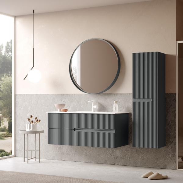 Тумба подвесная Orka Moonlight 1200x510x510 с раковиной антрацит матовый (5001506) Тумба подвесная Orka Moonlight 1200x510x510 с раковиной антрацит матовый (5001506)