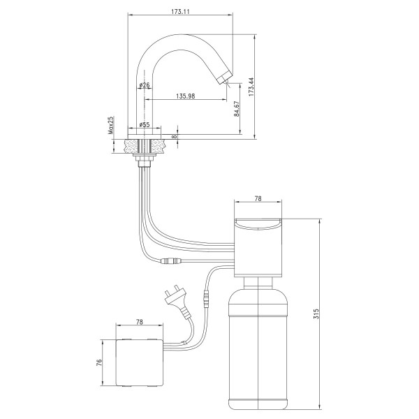 Дозатор для жидкого мыла Lemark Project бесконтактный (LM4644CE) Дозатор для жидкого мыла Lemark Project бесконтактный (LM4644CE)