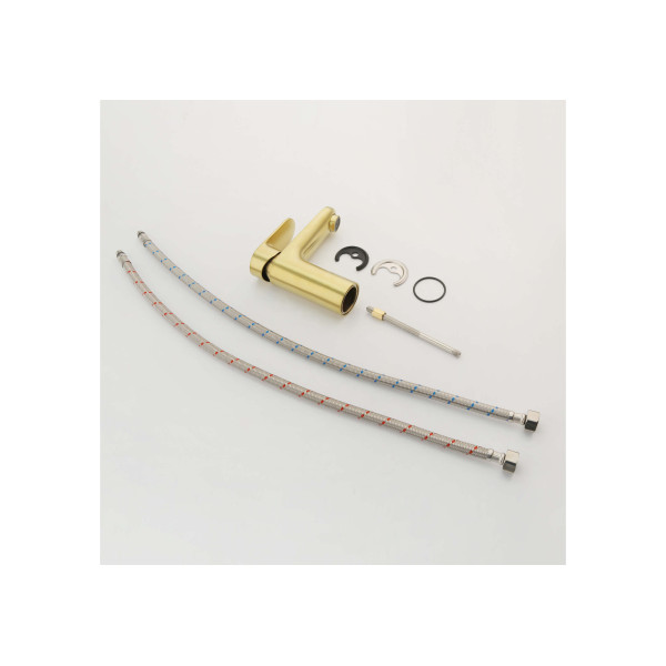 Смеситель для раковины Aquatek Ника золото шлифованное (AQ1810BG)