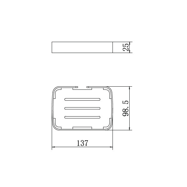 Мыльница Fashun L=137 алюминий черный (A7331-7)