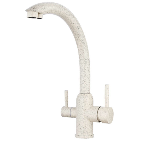 Смеситель для кухни Fashun с переключателем на фильтр белый (A54309-8A)