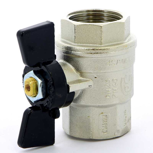 Кран Bugatti 1" ВВ шаровый Oregon 302 (черная бабочка) (03020072)