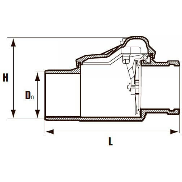 Обратный клапан Хемкор для наружной канализации НПВХ 110 Pestan