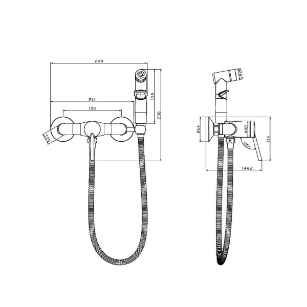 Смеситель для биде Lemark Minima хром (LM3818C)