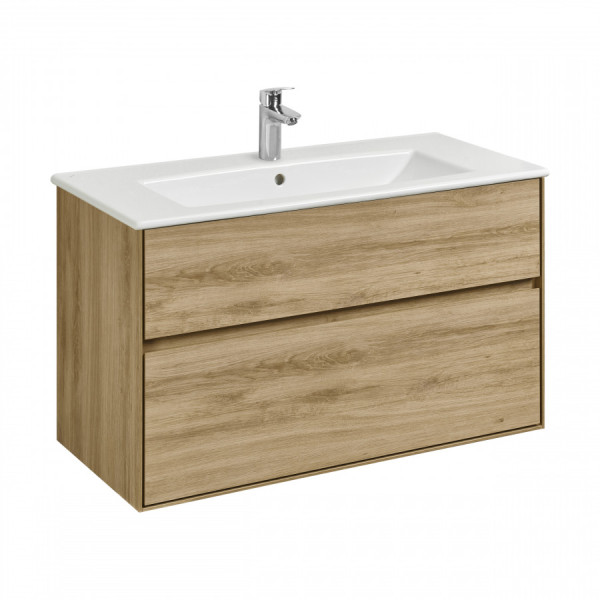 Тумба подвесная Aquaton Либерти 980x455x560 дуб эльвезия (1.A279.6.01L.YC7.0)