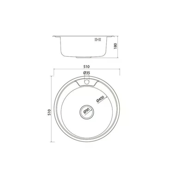 Мойка кухонная Iddis Basic D510 круглая нержавеющая сталь сатин (BAS51S1i77)