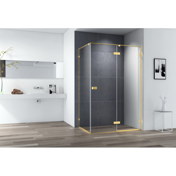 Душевой уголок Cezares Bellagio 120x80x196,8 стекло прозрачное, профиль брашированное золото (BELLAGIO-AH-1-120/80-C-BORO) Душевой уголок Cezares Bellagio 120x80x196,8 стекло прозрачное, профиль брашированное золото (BELLAGIO-AH-1-120/80-C-BORO)