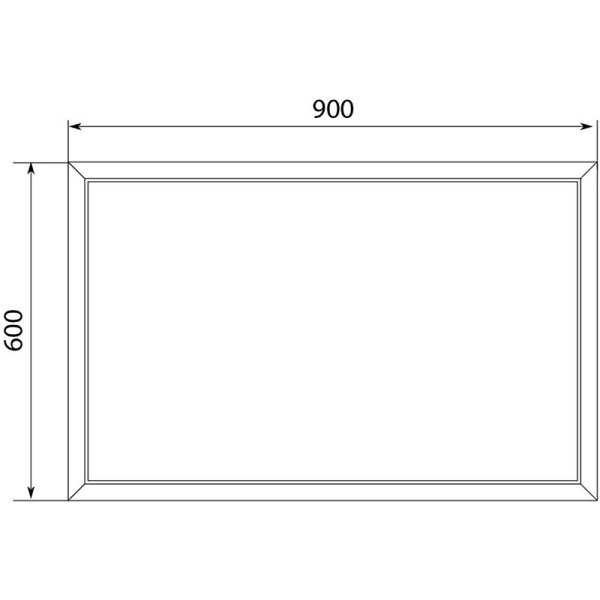 Зеркало Marka One Romb 900*50*600 белое (У73232)