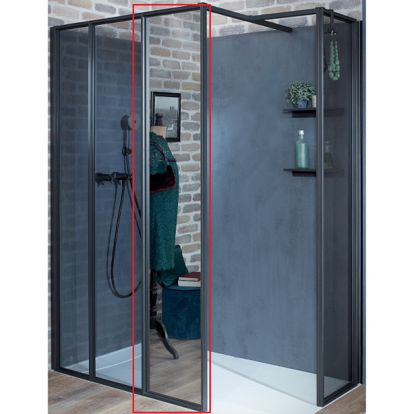 Душевое ограждение Jacob Delafon Nouvelle 47x200 стекло зеркальное, профиль черный (E94WS40-MZ) Душевое ограждение Jacob Delafon Nouvelle 47x200 стекло зеркальное, профиль черный (E94WS40-MZ)