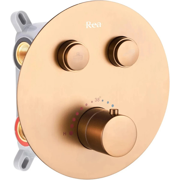 Душевая система термостатический Rea Lungo + Box Copper mat (REA-P8808)