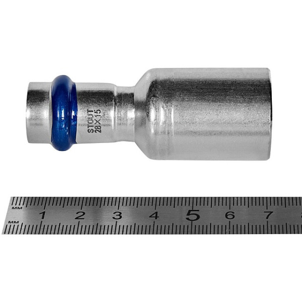 Муфта 28х15 однораструбная Stout SSS-2020 НПр-ВПр (нерж.ст., пресс) SSS-2020-002815 Муфта 28х15 однораструбная Stout SSS-2020 НПр-ВПр (нерж.ст., пресс) SSS-2020-002815