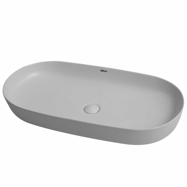 Раковина накладная Abber Bequem светло-серая матовая (AC2110MLG) Раковина накладная Abber Bequem светло-серая матовая (AC2110MLG)
