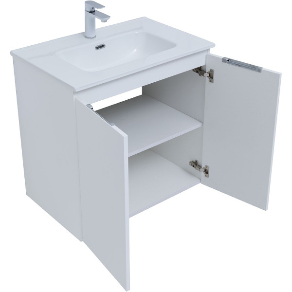 Тумба подвесная Aquanet Алвита New 70 2 дверцы, белый матовый (00303905)