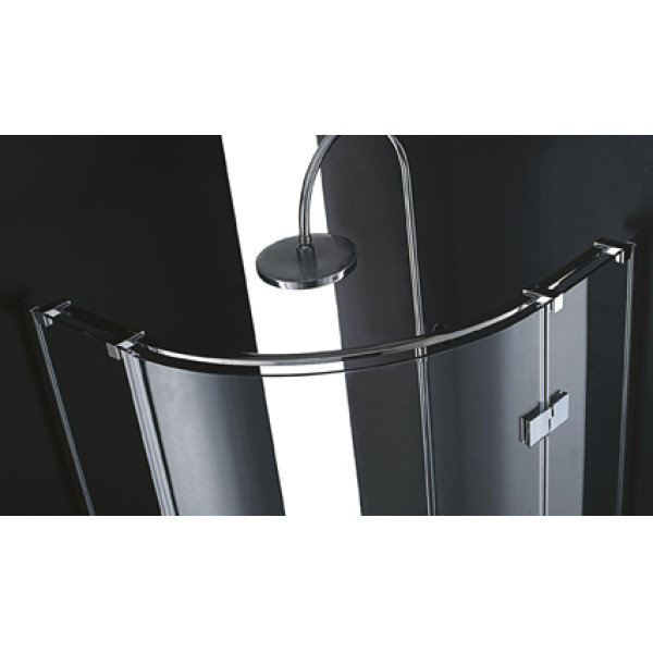 Душевой уголок Cezares Bergamo 100x100x200 стекло прозрачное, профиль хром (BERGAMO-W-R-1-100-ARCO-C-Cr-L-IV)