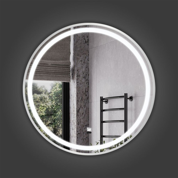 Зеркало Comforty Лея 600x600x31 серебро матовый (00-00019343)