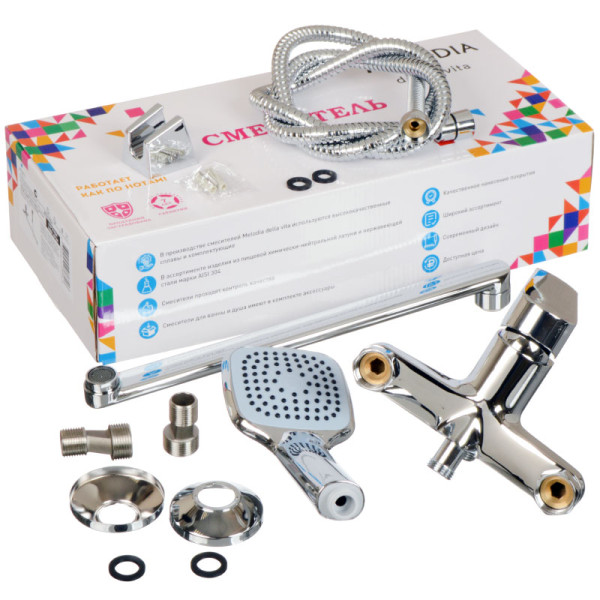 Смеситель для ванны и душа Melodia della vita Samba хром (MDV30841)