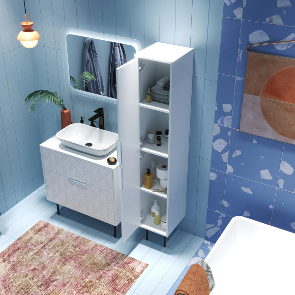 Пенал подвесной 1Marka Forest 314x371x1767 белый (Ц0000027255)