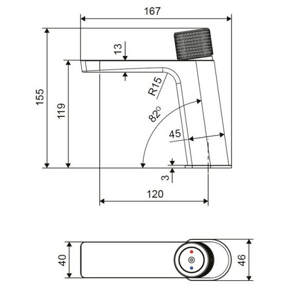 Смеситель для раковины Excellent Krotos AREX.8001CR Смеситель для раковины Excellent Krotos AREX.8001CR