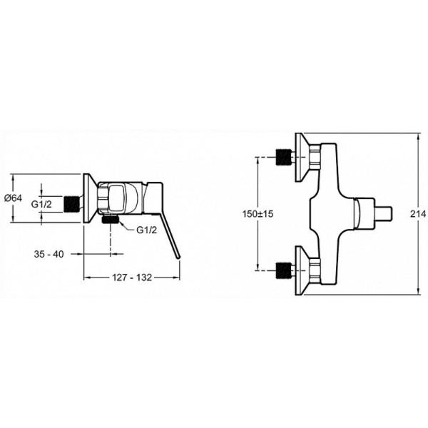 Смеситель для душа Jacob Delafon EO хром (E24159RU-CP)