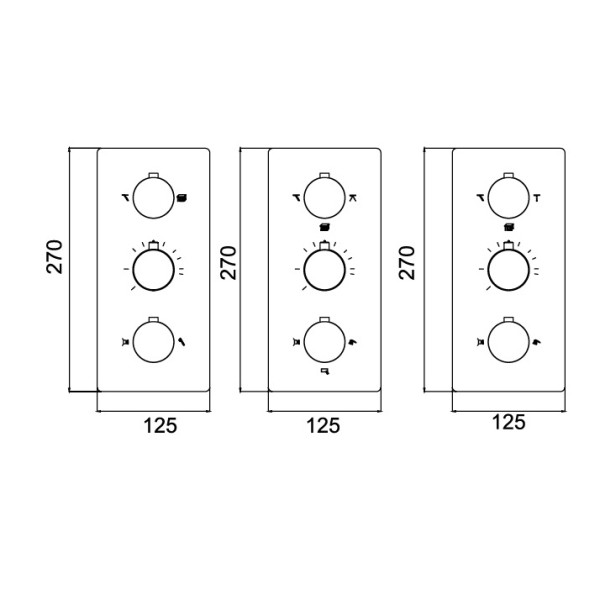 Смеситель для душа RGW Shower Panels встраиваемый хром (21140541-31) Смеситель для душа RGW Shower Panels встраиваемый хром (21140541-31)
