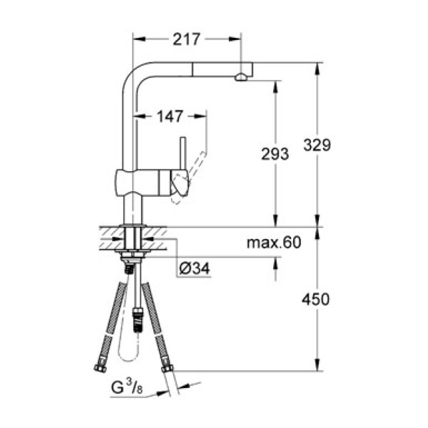 Смеситель для кухни Grohe Minta (32168000)